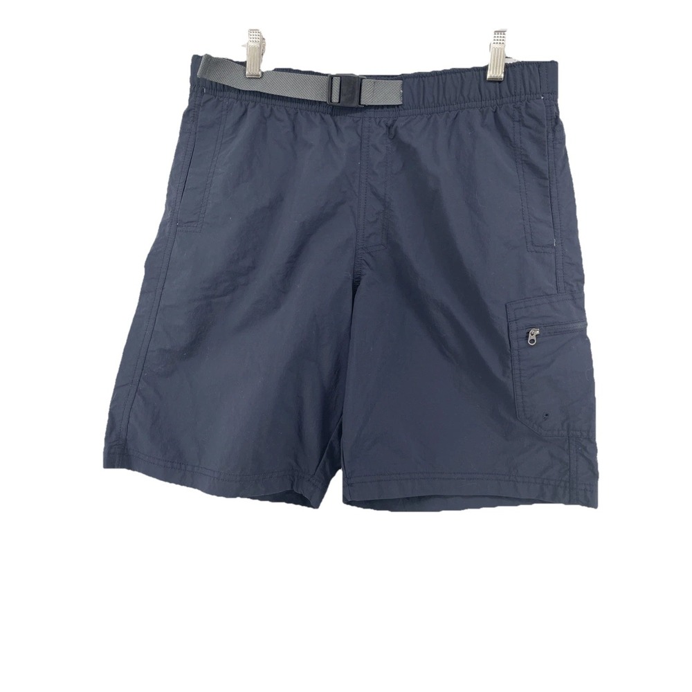 Columbia Omni Shade Utility Shorts Men's Small Black Belted Mesh Lined